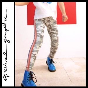 Spiritual Gangster Girl’s Camo Glitter Stripe Legging